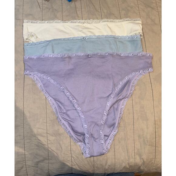 3 Skims Size 4x Lace Pointelle Briefs NWT Panties bundle Lavender bone sky - Picture 3 of 8